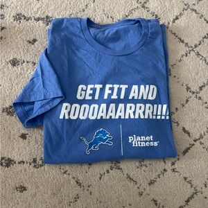 Detroit Lions Planet Fitness Short Sleeve T Shirt Top